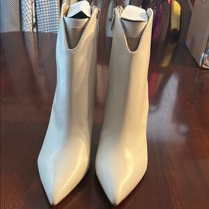 Elegant Cream Ankle Boots